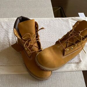 Timberland Tan Leather Combat Boots